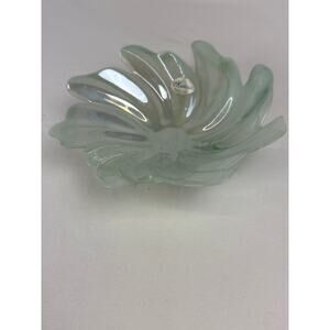 Vintage Murano Italian Lavarazione glass candy dish opaline1960s